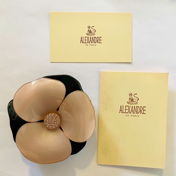 Vintage🔹Alexandre de Paris🔹Crystal Camelia Barrette🔹Made in France🔹Wedding - Picture 9 of 10